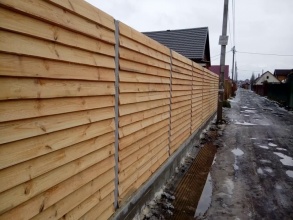 Деревянный забор елочка 150 метров фото в Рузе